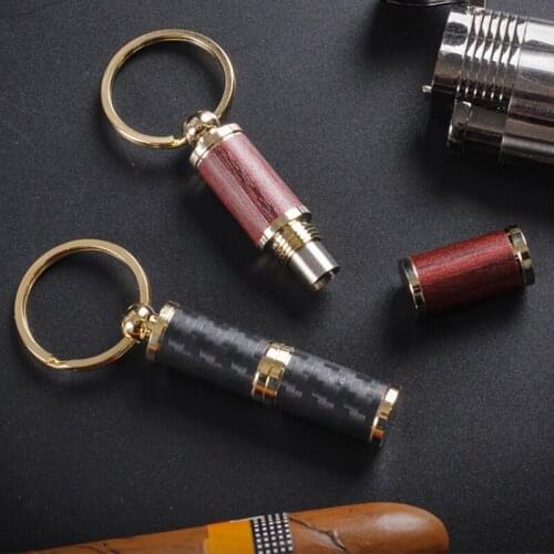 Alloy Drill Opener Smoking Cigar Cutter Puncher Cigar Punch Stainless Steel Pocket Smoke Accessories Blade Key Pendant