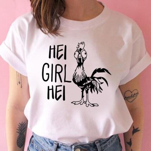 Rooster design printed t shirt women 90s Graphic T-shirt Harajuku Tops Tee Cute Short Sleeve animal tshirt Female Tshirts