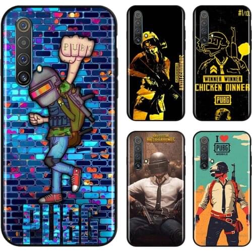 Popular Games PUBG For OPPO Find X3 X2 K5 K3 R17 R15 R9S F19 F15 F11 F9 F7 F5 Neo lite Pro Black Soft Phone Case