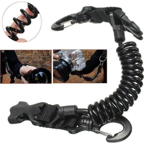 1pcs Durable Diving Tool Spring Coil Hook Underwater Diving Camera multi-function Lanyard Carabiner Buckle Anti-lost Rope