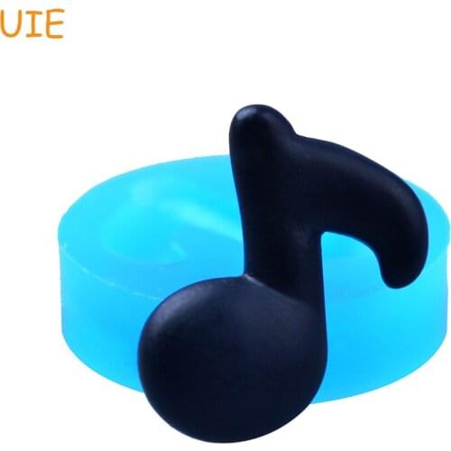 PYL110U 24.5mm Music Note Silicone Push Mold - Fondant, Cupcake Topper, Scrapbooking, Polymer Clay, Candy, Resin, Jewelry DIY