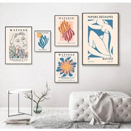 Retro Matisse Poster And Prints Abstract Nude Wall Art Canvas Painting Colorful Plant Picture For Living Room Nordic Home Decor