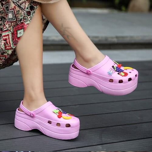 Cute Sandals Women Increase Height 6 CM Platform Sandals Clogs Mules Shoes Women Slippers Sandales Femme Nouveau Platform Shoes