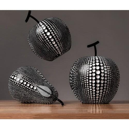 Nordic Home Decoration Accessories Lucky Apple Statues For Decoration Resin Craft Home Furnishing Decorate Office Desk Figurine