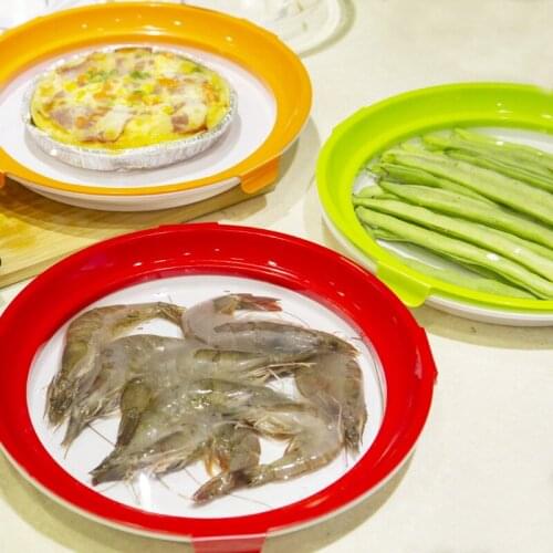 Keep Fresh Spacer Storage Food Vacuum Preservation Tray Multi-Function Disk Airtight Kitchen Accessorie Keeps Cover Reusable
