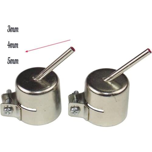3/4/5mm Heat Gun Nozzle Hot Air For 850 858 Rework Station Soldering Welding Tool 45 angle Nozzle 1pc
