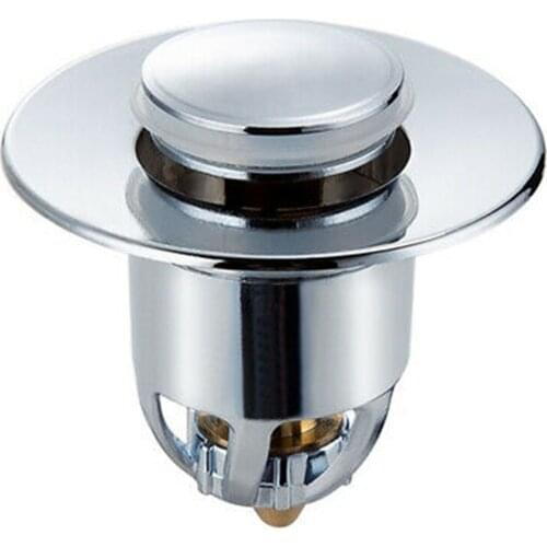 Stainless Steel Rebound Core Push Drain Filter Sink Bounce Bathtub Plug