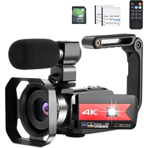 Video Camera 4K Camcorder Vlog Camera For Youtube, HD Digital Camera With 16X Digital Zoom And Night Vision