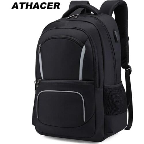 Athacer Waterproof Large Capacity Backpack Multifunctional Durable Laptop Bag Men USB Charging Travel Business School Bags Women