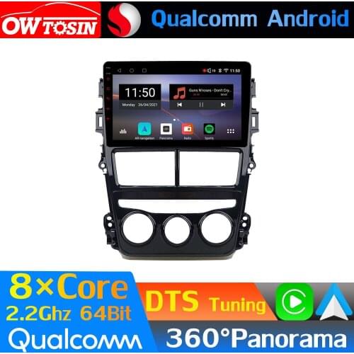 Qualcomm 8Core Android Car Multimedia For Toyota Yaris Vios 2017-2020 360 Panoramic Radio GPS CarPlay Head Unit DTS HIFI 4G WiFi