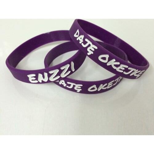 Silicone Rubber Bands High Quality Fit Bit Wristband Glow in The Dark Promotional Bracelet Logo Custom Inplant Deboss Gift Bands