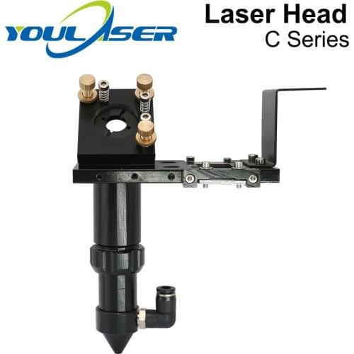YOULASER C Series CO2 Laser Head Dia.18 FL38.1& Dia.20 FL50.8/63.5/101.6mm Mount for Laser Engraving Cutting Machine(Black)