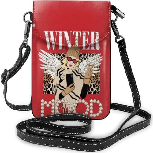 NOISYDESIGNS Women Small Handbag Female Shoulder Purse Coin Mobile Phone Hand Bags Red Crossbody Shoulder Bag Cross Body Bag