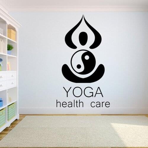 Yoga Wall Decal Quotes Namaste Decals Lotus Flower Wall stickers Yoga Decals Logo Hindu Art Vinyl decor Sticker G269