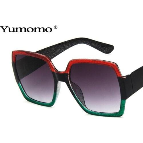 2020 Vintage Oversize Square Sunglasses Women Luxury Brand Big Frame Sun Glasses Women Black Fashion Gradient Female Glasses