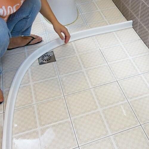 1M Flexible water stopper bathroom kitchen flood barrier rubber dam Dry and Wet Separation door bottom sealing strip dust guard