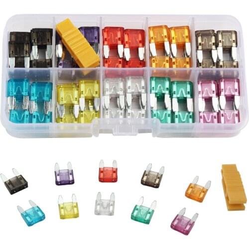 120Pcs small size Auto Safety Blade Fuses Assortment Kit Standard ATC/ATO Blade Fuse For Car Automotive Boat Truck