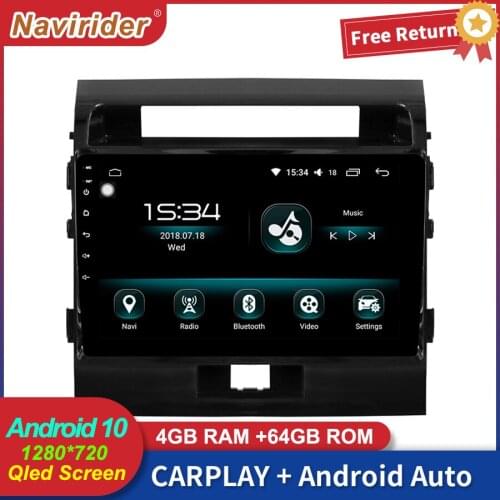 2Din Car Stereo with Screen Android 10 Multimedia For TOYOTA LANDCRUISER 200 2012 GPS Car Radio Video Carplay Head Unit