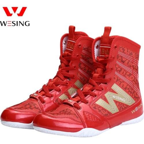 Wesing High Top Boxing Shoes Non-slip Athletes Shoes boxing shoes men Fitness Shoes Training Footwears boxing boots Plus Size 47