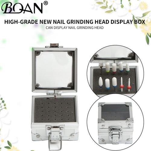 BQAN Holes Nail Drill Bit Box Holder Sanding Head Display Stand Storage Rack Empty Storage Box Container Manicure Accessories