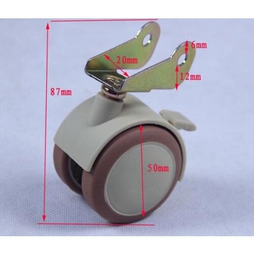 Brand Baby crib Universal wheel crib caster environmental protection mute children baby bed rubber belt brake polyurethane wheel