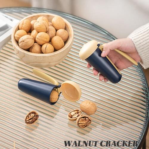 Household Nut Peeling Tool Splash-Proof Peeling Walnut Nut Clip Hazelnut Almond Wood Fixture with Cover Lid Walnut Cracker Tool
