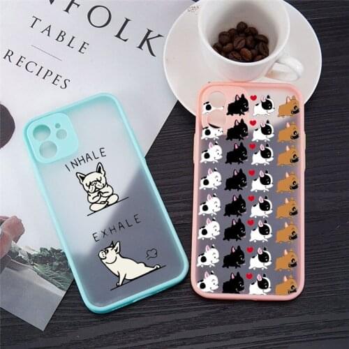 Funny Cartoon Animal Pug Dog Phone Case For iPhone XS 12 11 Pro Max X XR 12 Mini 7 8 Plus 6S Clear Soft Silcone Bumper Cover