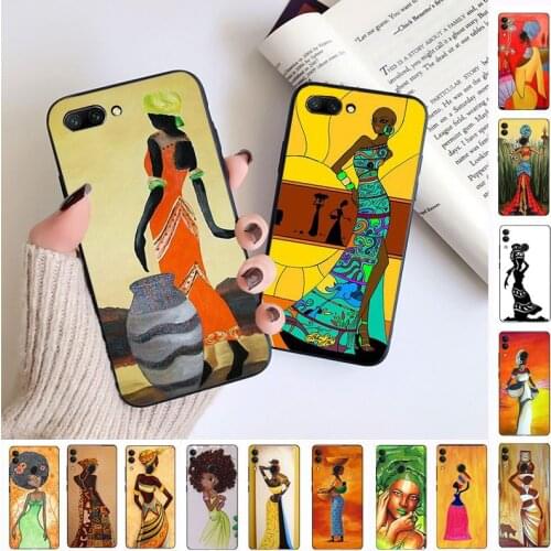 African Beauty African woman painting Phone Case For huawei honor 10 10i 8c 8A 8X 9 9A 9lite 20 20s 20i 20lite mate20 Cover