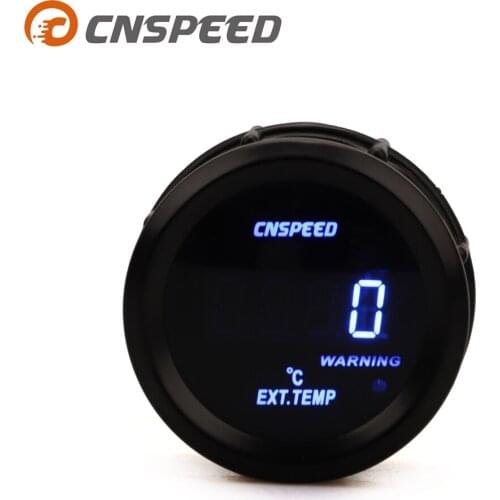 CNSPEED 2" 52mm Exhaust Gas Temperature Gauge Digital Exhaust Gas Temp Gauge Blue Led EGT EXT Gauge Car Meter With Sensor