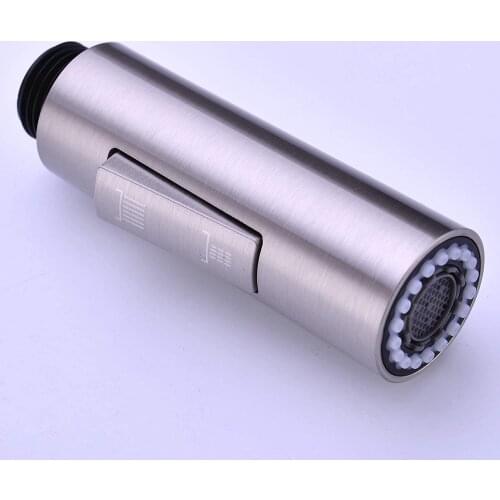 Kitchen Faucet Sprayer Head, Pull Down Sprayer Column Shape 2-Function Switch Sink Faucet Replacement Head, Brushed Nickel