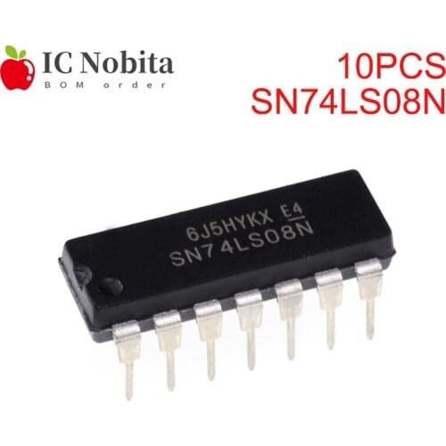 10PCS SN74LS08N DIP-14 SN74LS08 74LS08N 74LS08 DIP14 HD74LS08P Integrated IC New