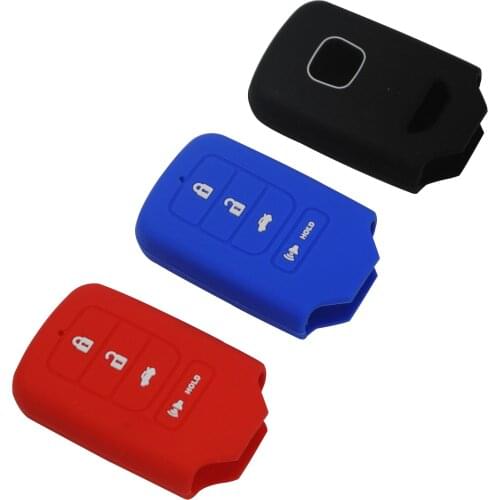 Kutery 10pcs/lot 4 Buttons Silicone Key Fob Cover Case Protect Skin For Honda Accord Civic Pilot CR-V HR-V