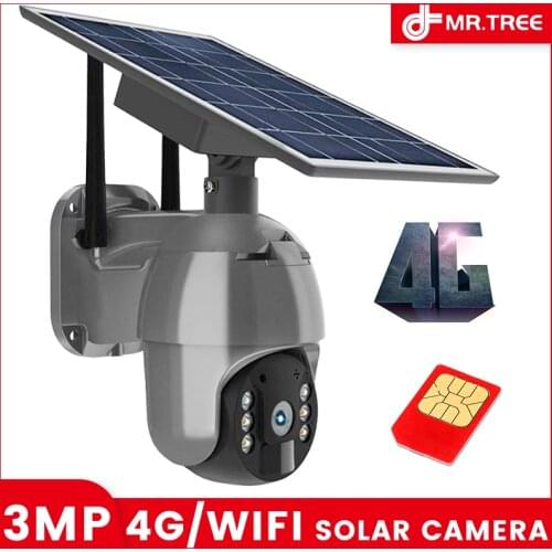 ZAOMIYOS Outdoor 8W Solar Power P2P Audio IP Camera WIFI PTZ Wireless Camera Full HD 1080P color Night Vision Security Cemera
