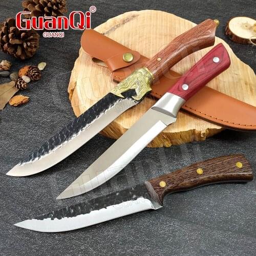 Stainless Steel Handmade Boning Knife Forged Slaughter Boning Meat Cleaver Household Kitchen Slicing Knife Sharp Butcher Knife
