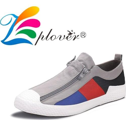 Men Casual Shoes Zip Canvas Shoes For Men Comfortable Breathable Mens Shoes Flats Espadrilles Loafers Men Zapatos Hombre