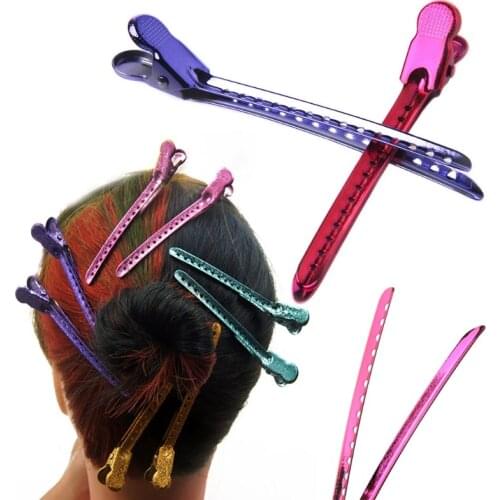 Brand 12Pcs/Set Metal Duck Mouth Hair Clips Hairdressing Salon Clamps Styling Tools Personal Care Appliance Accessories