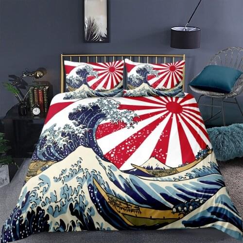 Cartoon 3D Waves Quilt Cover Soft Duvet Cover Set Bedding Set With Pillowcase Adult Bedroom Home Textiles 2/3 Pcs Single King