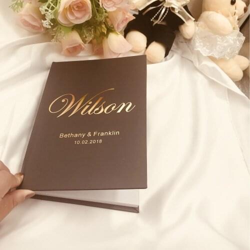 Personalized Gold Wedding Guest Book Alternative Rustic GuestBook A5size Custom Gift for Couple Rustic Wedding Guestbook Couple