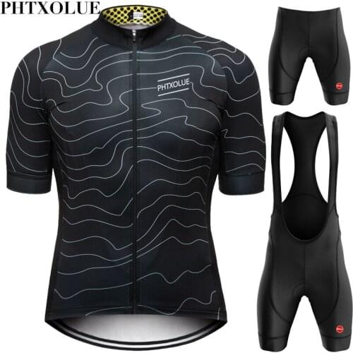 Phtxolue Pro Cycling Jersey Sets Men Cycling Wear Mountain Bike Clothes Bicycle Clothing MTB Bike Suit Set Cycling Clothing