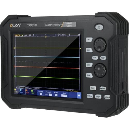 Owon PortableTablet Digital Oscilloscope TAO3104 8Oscilloscopes 8 bits 4 Channels 100Mhz Bandwidth Handheld Tablet Scopemeter