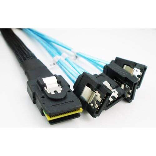 Server Hard Disk Array Data Cable MINI SAS SFF-8087 36P to 4 SATA 1 Meter