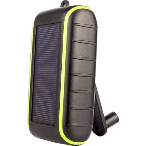 Solar Energy Mobile Power Bank Hand Crank Power Supply USB Cellphone Charger Large Capacity External Battery 8000MAh