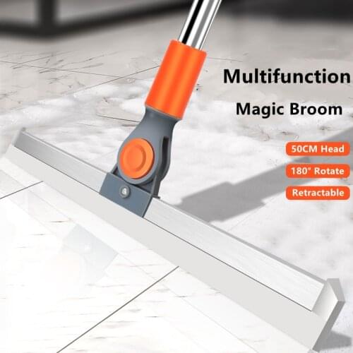 Telescopic Magic Broom Mop Window Squeegee Water Removal Wiper Sweeper for Bathroom Floor&Window Cleaner Cleaning Supplies Tools
