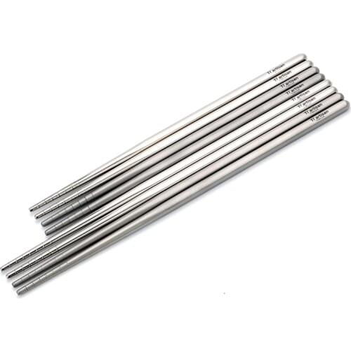 Tiartisan Pure Titanium Square Chopsticks Ultralight Eco-friendly Healthy Chopsticks Chinese Hollow Chopsticks 195/230mm Length
