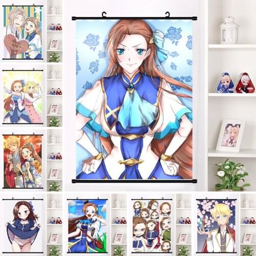 Decoration Home Japanese Anime Girl Plastic Scroll Canvas Painting Character Hanging Poster Picture Living Room Wall Art Prints