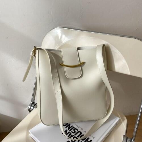 Large Capacity Women Bag Bucket Crossbody Bags for Women 2021 Handbag Women Ladies Solid Hand Bags PU Leather Hasp Shoulder Bag