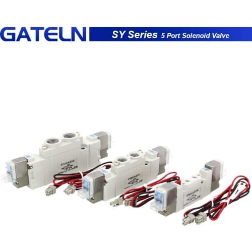 High quality SMC Type 5 port 2 Solenoid Valve SY3220 SY5220 SY7220-4LZD/5LZD/6LZD Normal Close Internal Pilot Automation Valve