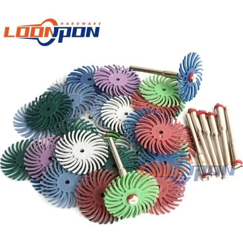 1 Inch Radial Bristle Disc Kit Abrasive Brush 3/2.35mm Shank Detail Polishing Wheel for Rotary Tool Accessories 10Pcs