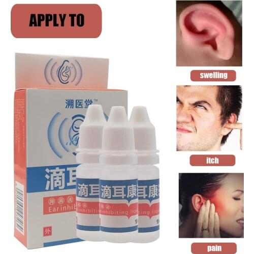 10ML New Ear Drops Care Solution Acute Otitis Media Drops Herbal Medicine Treatment Of Tinnitus And Deafness Ear Health Care