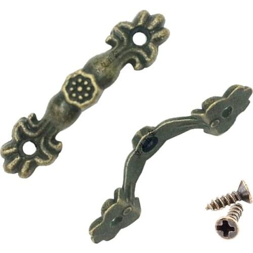 10PCs Mini Small Box Handle Knobs Arch Tracery Bronze Tone Jelwery Box Pull knobs Woodworking Decoration